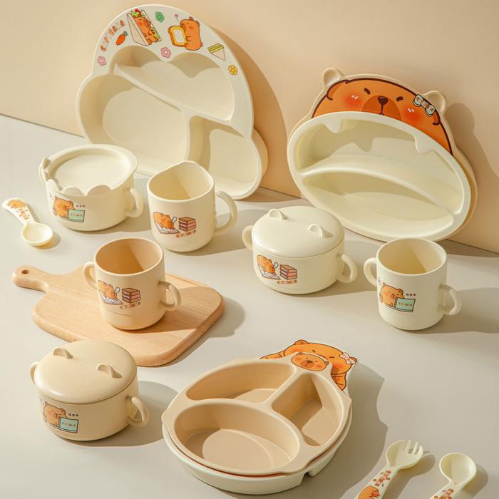 小俏豚/愛學豚/萌豚豚套裝兒童餐具