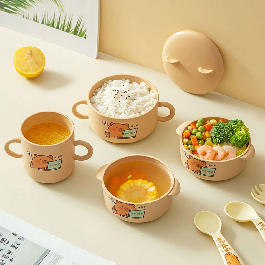 水豚兒童餐具5件/7件套