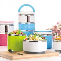 樂(lè)彩保溫單層飯盒