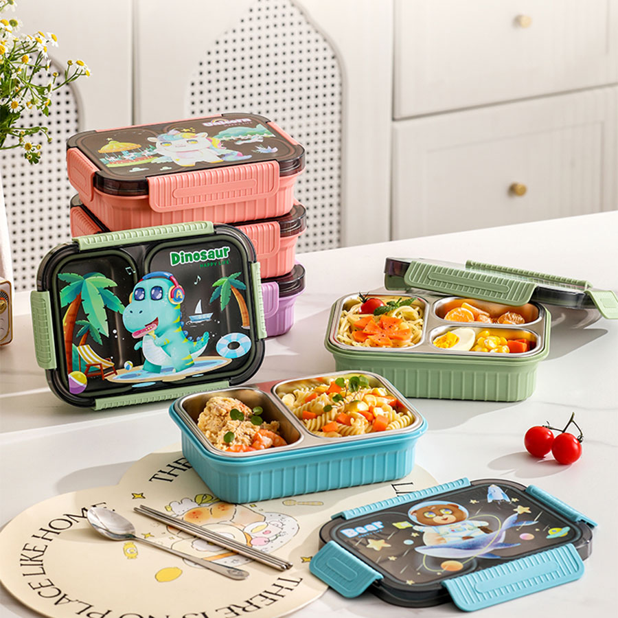 小號卡通密封不銹鋼餐