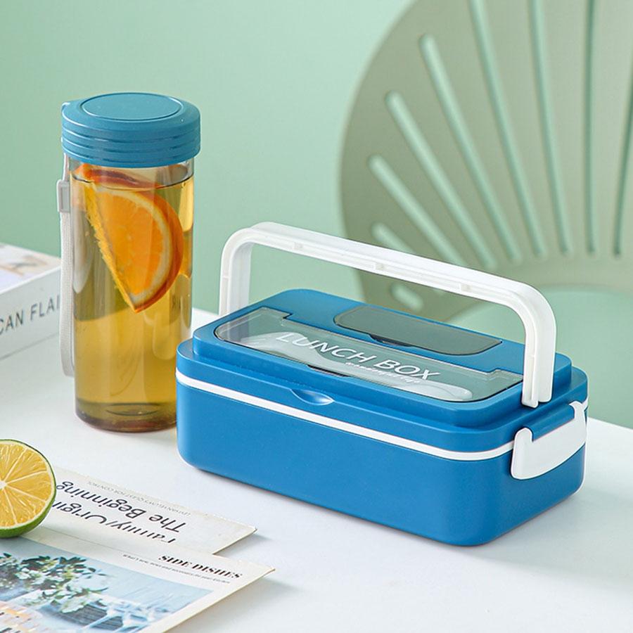 長(zhǎng)方形單層套裝水杯飯