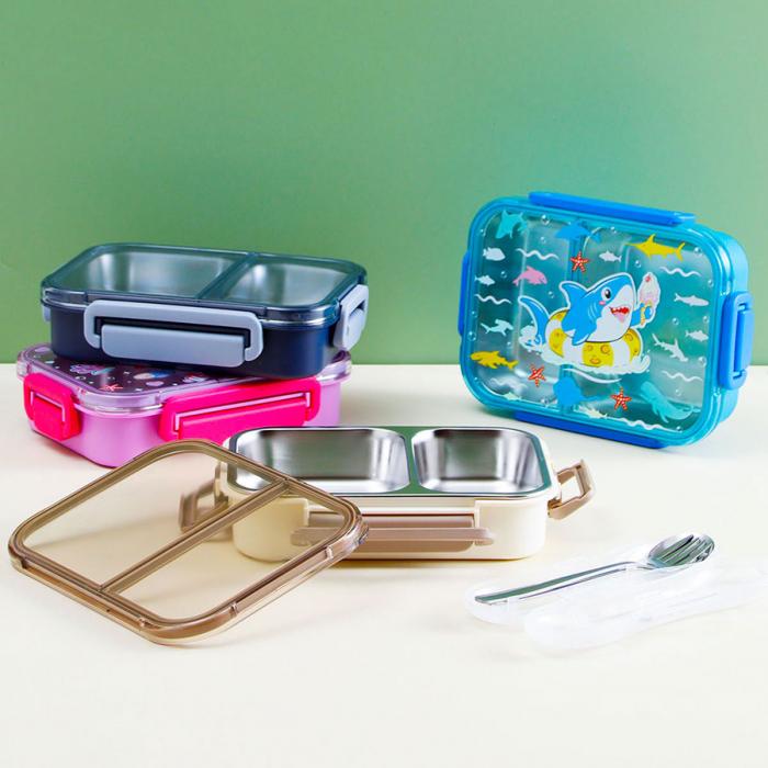 悠悅潮萌二格便當(dāng)盒(700ml)